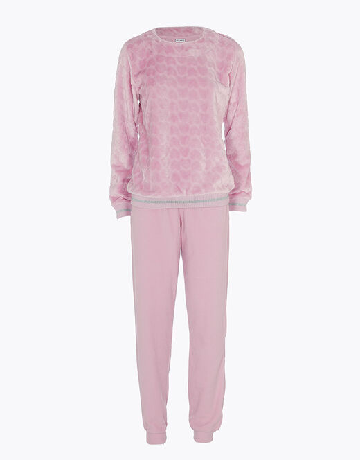 Lovable Homewear in pelliccetta e pile, rosa polvere In Linea