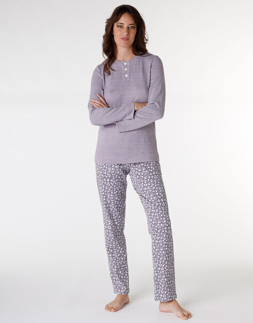 Lovable Pigiama in interlock di cotone, tornado con stampa a fiori Vendite Flash