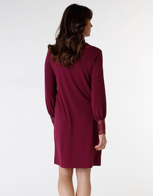 Lovable Camicia da notte in jersey, bordeaux Negozio online di fabbrica