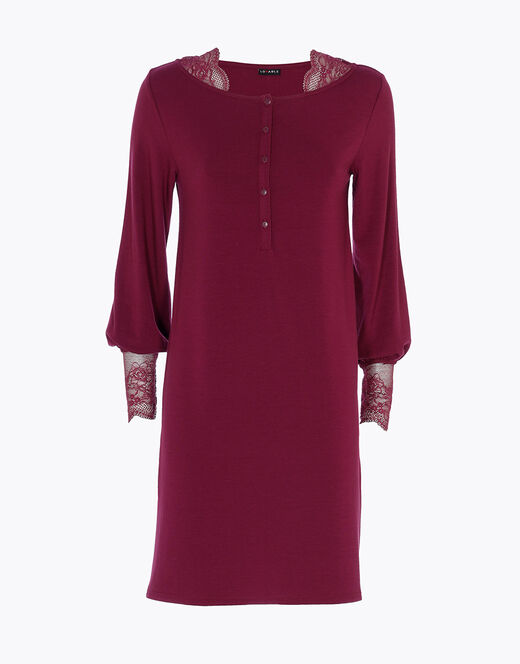 Lovable Camicia da notte in jersey, bordeaux Negozio online di fabbrica