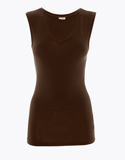 Lovable Top smanicato effetto thermal Basic Soul, caffè Italia