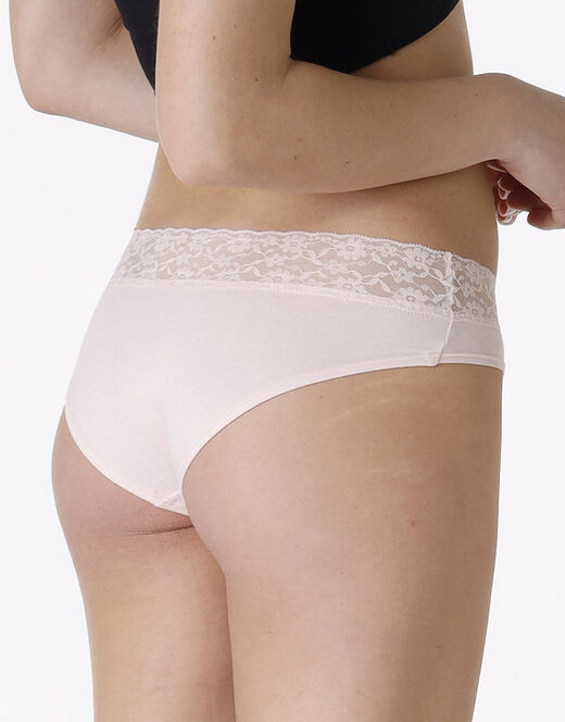Lovable La Senza - Culotte Remix Panties in cotone e pizzo, rosa cipria Spedizione Gratuita