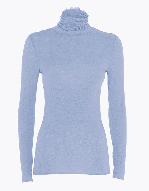 Lovable Maglia a collo alto e manica lunga in modal e cashmere, ortensia Acquista Ora
