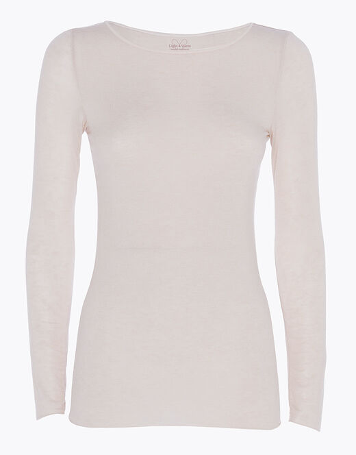 Lovable Maglia con scollo a barchetta e manica lunga in modal e cashmere, sabbia Affare Del Giorno