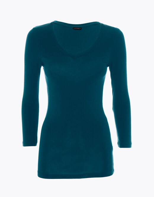 Lovable Maglia con manica a 3/4 effetto thermal Basic Soul, ottanio Online