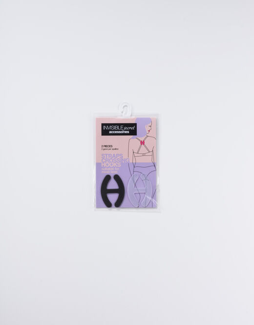 Lovable Ganci per spalline Invisible Secret, confezione x2 nero e trasparente Nuovo