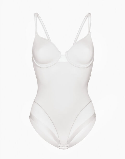 Lovable Body contenitivo con ferretto in microfibra e tulle Millenium Equilibre, bianco Comprare a buon mercato