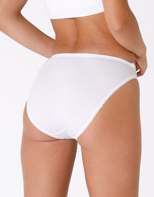 Lovable Slip mini sgambato Lovely bianco in cotone elasticizzato con pizzo Online Outlet