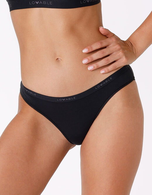 Lovable Slip Originals in jersey di cotone modal, nero Super Saving Price