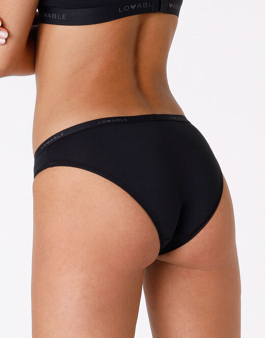 Lovable Slip Originals in jersey di cotone modal, nero Super Saving Price