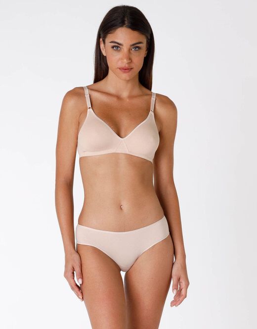 Lovable Reggiseno senza ferretto Cotton Line in cotone, nude Rilascio limitato