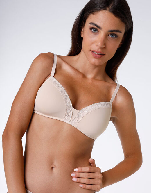 Lovable Reggiseno senza ferretto leggermente imbottito Sensual Touch skin, in morbida microfibra. Comfort estremo Black Friday Prezzi
