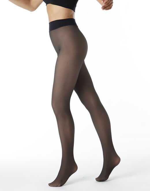 Lovable Collant Warm & Transparent 80 denari, caldi effetto trasparente, Neri Italia