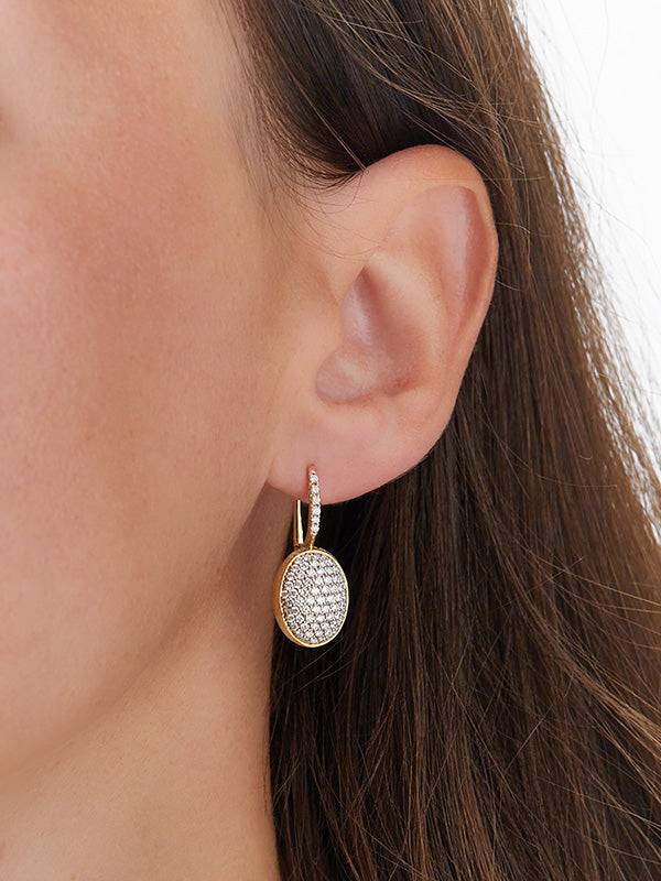Nanis Orecchini "CILIEGINE" con boules pendenti in oro e diamanti (medi) – Nanis Italian Jewels Online