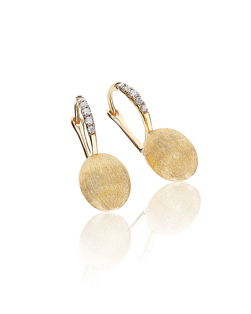 Nanis Orecchini "CILIEGINE" con boules pendenti in oro e dettagli in diamant – Nanis Italian Jewels Outlet