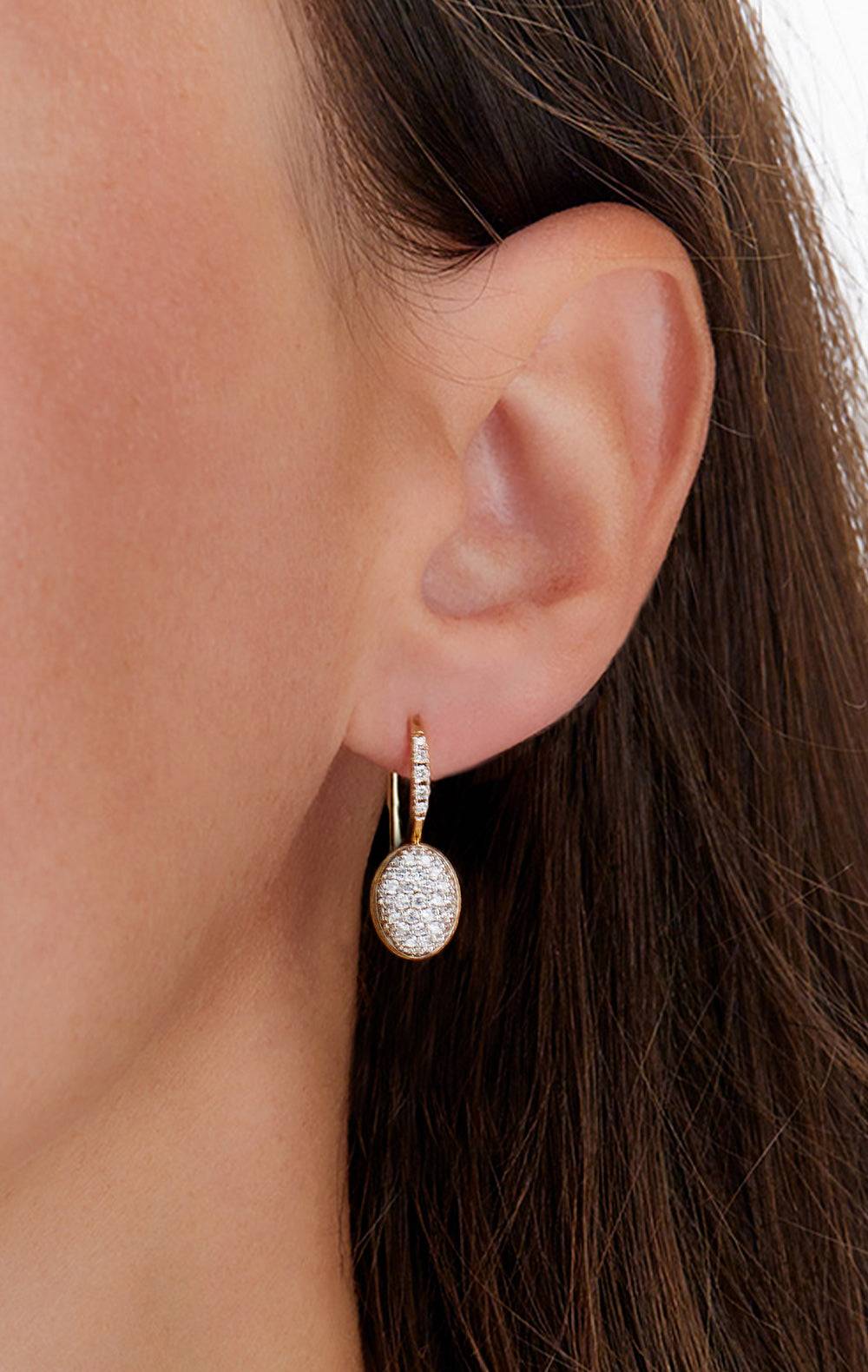 Nanis Orecchini "CILIEGINE" con boules pendenti in oro e diamanti (piccoli) – Nanis Italian Jewels Offerte