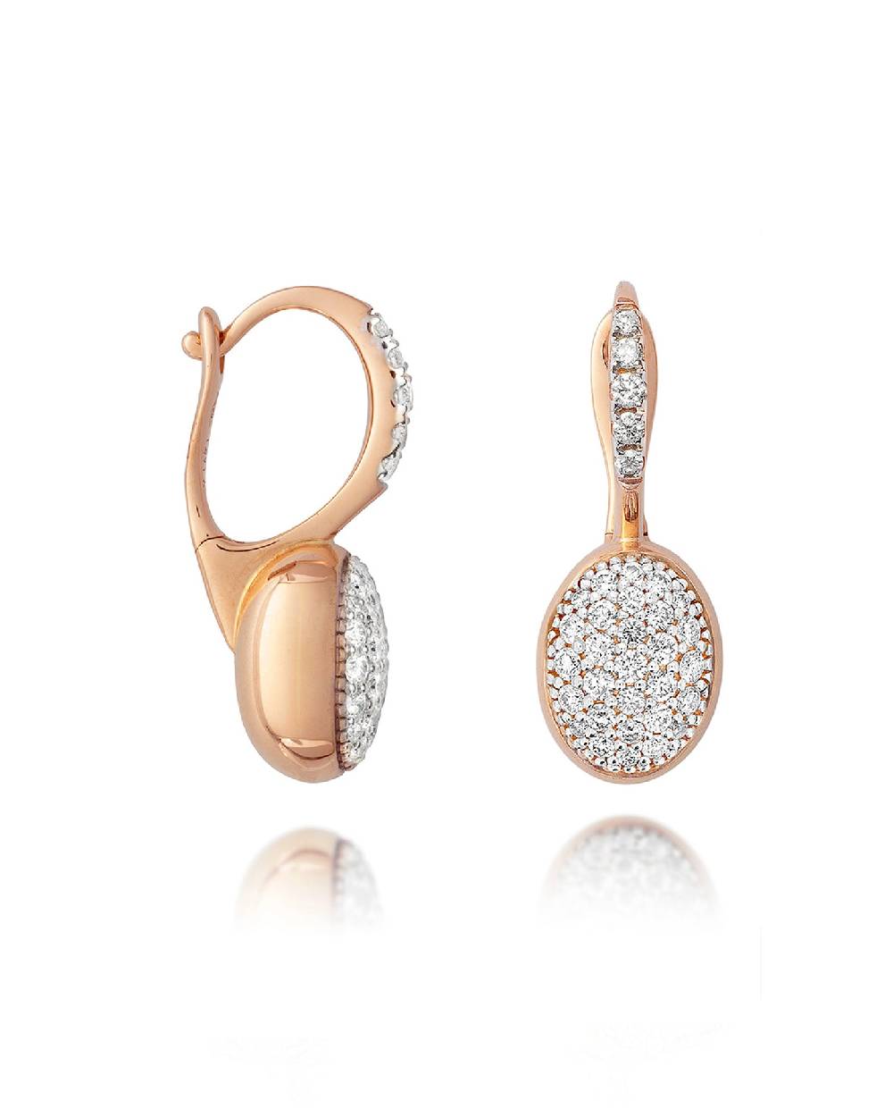 Nanis Orecchini "CILIEGINE" con boules in oro rosa e diamanti (piccoli) – Nanis Italian Jewels Negozio