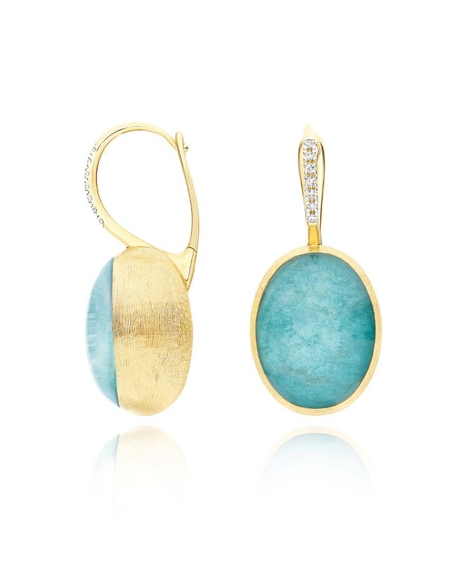 Nanis Orecchini Ciliegine Anice "Boules" in oro inciso, diamanti, cristallo – Nanis Italian Jewels Qualità