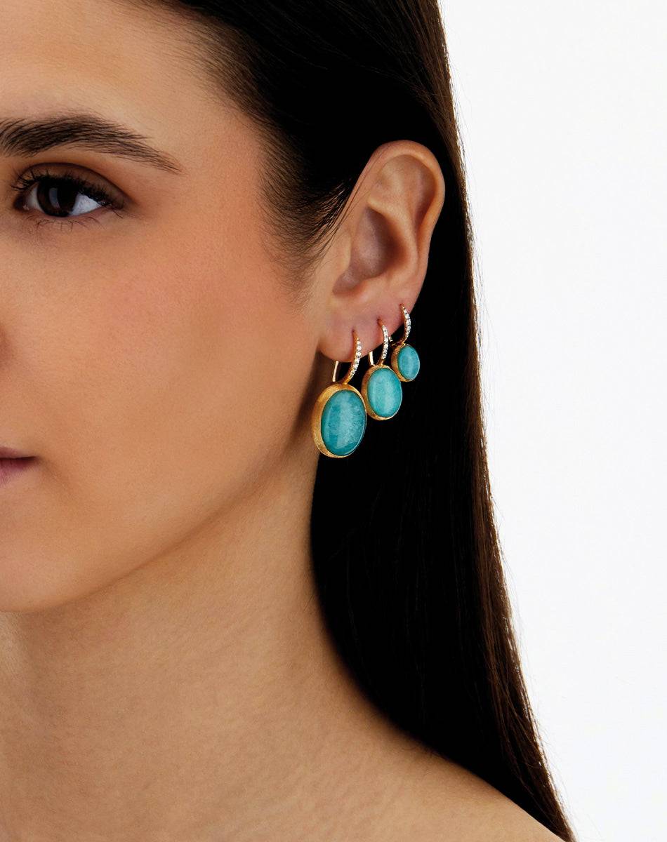 Nanis Orecchini Ciliegine Anice "Boules" in oro inciso, diamanti, cristallo – Nanis Italian Jewels Qualità