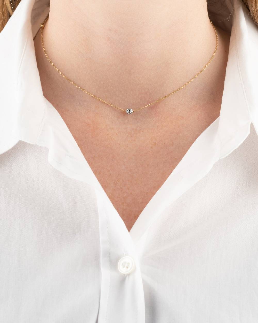Nanis Collana punto luce "DANCING ÉLITE" in oro e dettaglio in diamanti – Nanis Italian Jewels Shopping Online
