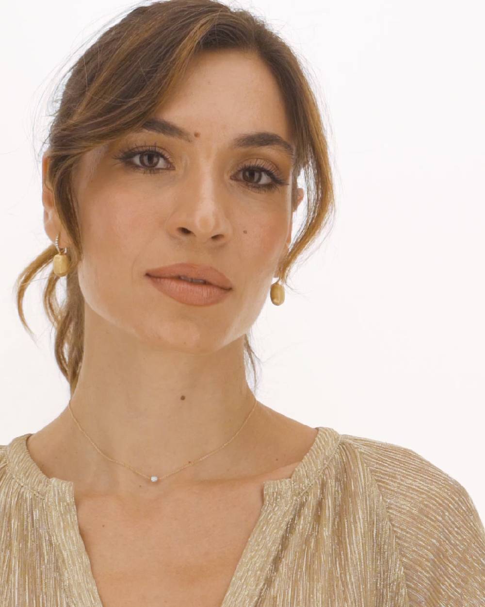 Nanis Collana punto luce "DANCING ÉLITE" in oro e dettaglio in diamanti – Nanis Italian Jewels Shopping Online