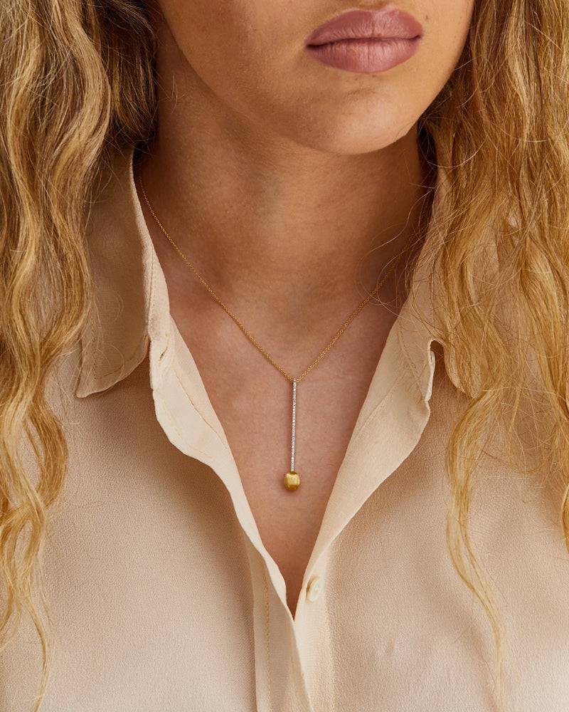 Nanis Collana "DANCING ÉLITE" con ciondolo elegante in oro e barrette di dia – Nanis Italian Jewels Economico