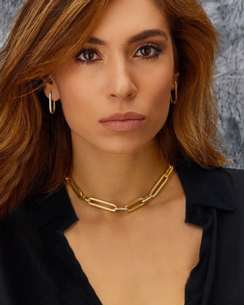Nanis Collana "LIBERA" con catena in oro e dettagli di diamanti – Nanis Italian Jewels Vendita Economica