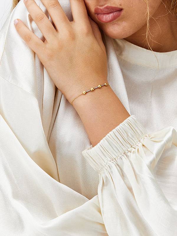 Nanis Bracciale "DANCING ÉLITE" in oro e barretta di diamanti – Nanis Italian Jewels 2025