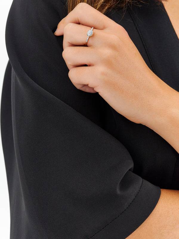 Nanis Anello di fidanzamento "DANCING ÉLITE" romantico in oro e diamanti (ba – Nanis Italian Jewels Economico