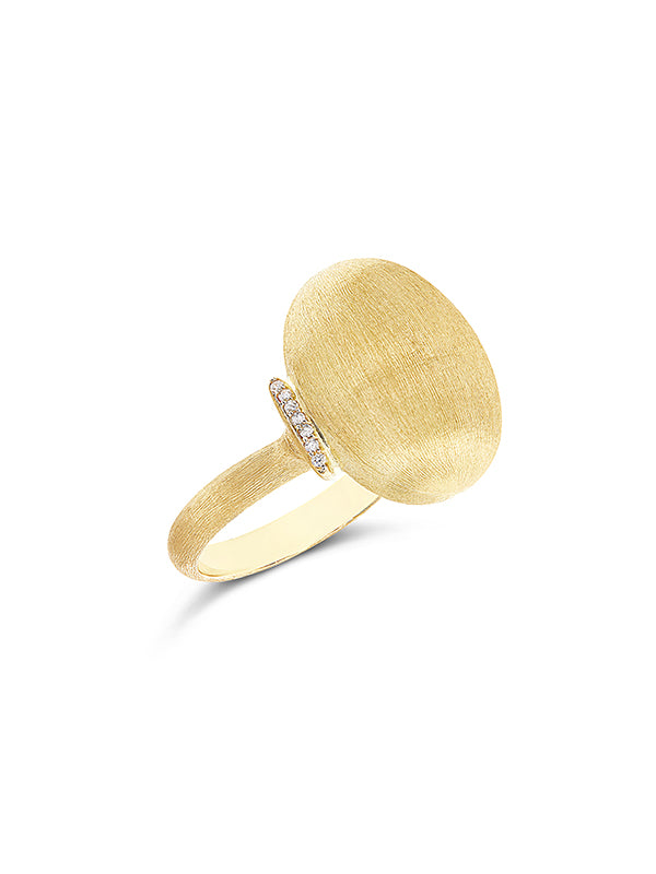 Nanis Anello "DANCING ÉLITE" con boule in oro e accenti di diamante (grande) – Nanis Italian Jewels In Vendita