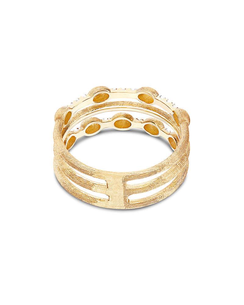 Nanis Anello "DANCING ÉLITE" a tripla fascia in oro e diamanti – Nanis Italian Jewels Hotsell