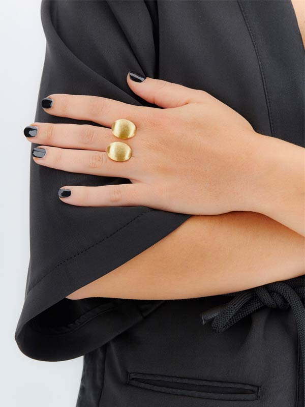 Nanis Anello iconico "BUBBLE" con boules in oro (grande) – Nanis Italian Jewels 2025