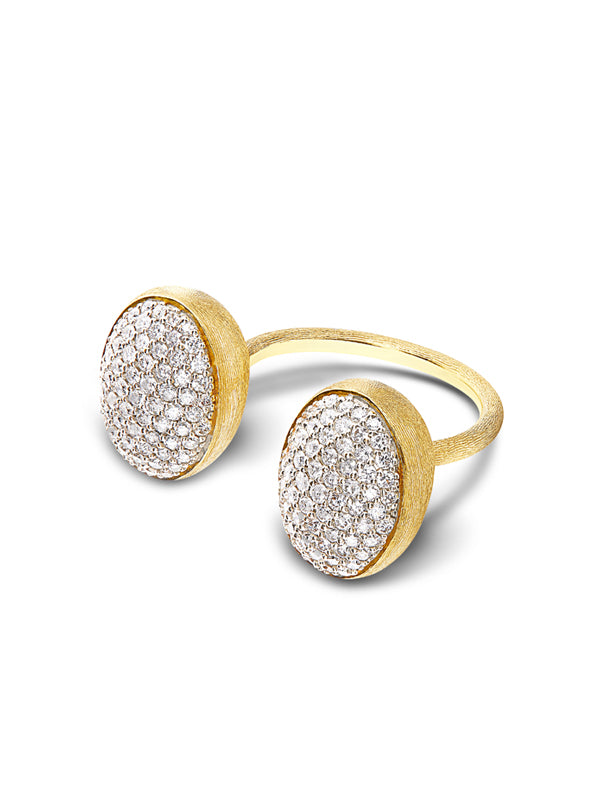Nanis Anello iconico "BUBBLE" con due boules in oro e diamanti (piccolo) – Nanis Italian Jewels 2025