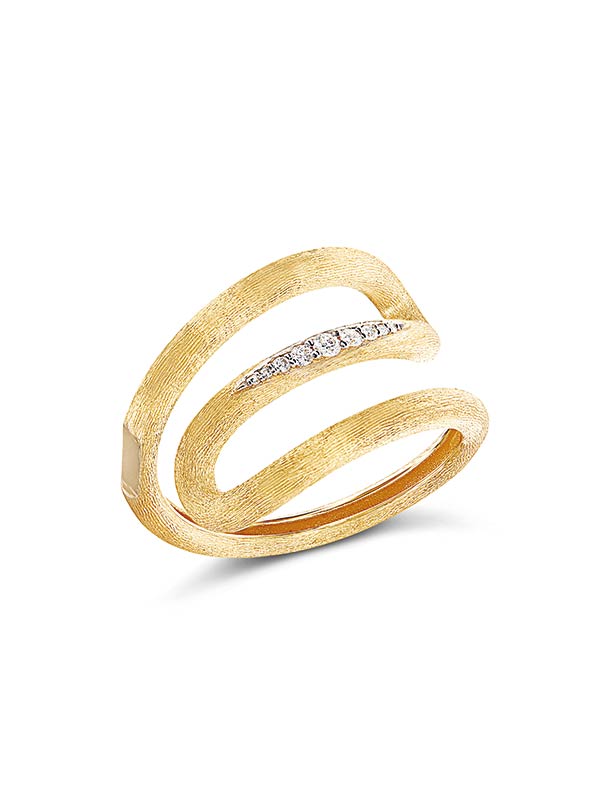 Nanis Anello "LIBERA" a spirale in oro e diamanti – Nanis Italian Jewels Nuovo