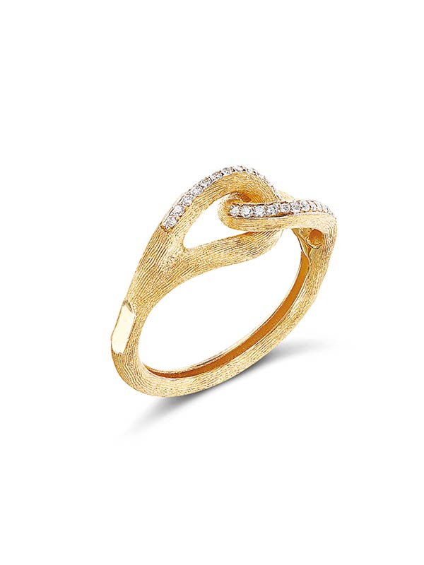 Nanis Anello "LIBERA" intrecciato in oro e diamanti – Nanis Italian Jewels Qualità