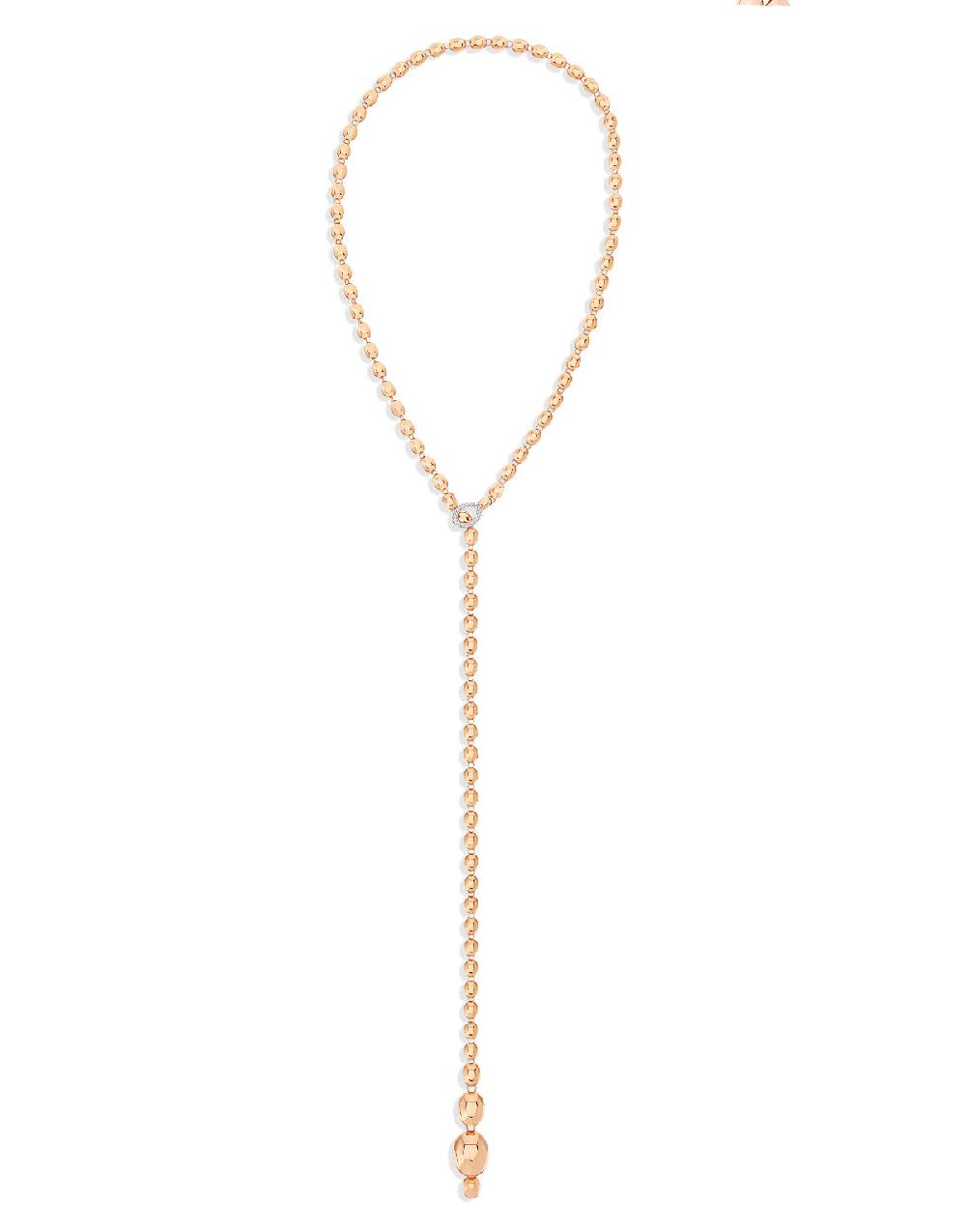 Nanis Collana iconica "IVY" convertibile con boules in oro rosa e diamanti – Nanis Italian Jewels Vendita
