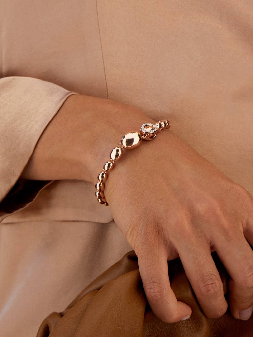 Nanis Bracciale "IVY" con boules in oro rosa e diamanti – Nanis Italian Jewels Promozione