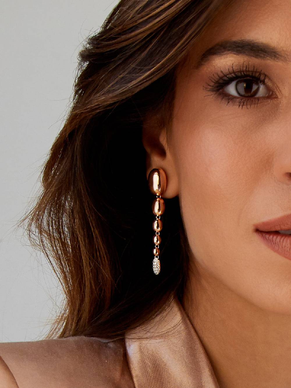 Nanis Orecchini "IVY" pendenti con boules degradé in oro rosa e diamanti – Nanis Italian Jewels Pezzi Unici