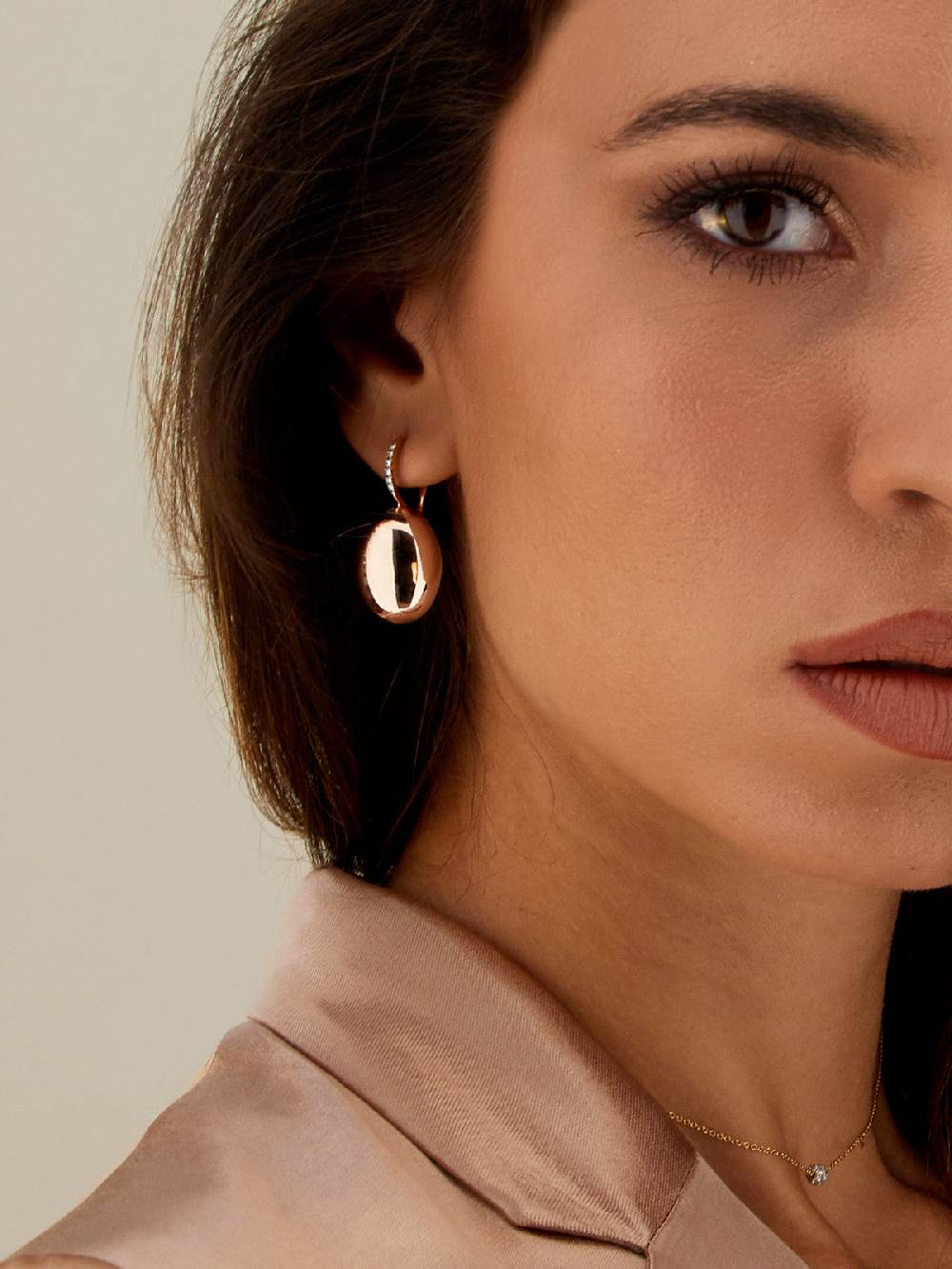 Nanis Orecchini "CILIEGINE" con boules in oro rosa e dettagli di diamanti (g – Nanis Italian Jewels Soddisfazione Garantita