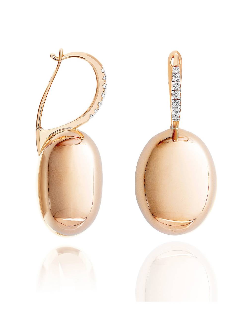 Nanis Orecchini "CILIEGINE" con boules in oro rosa e dettagli di diamanti (g – Nanis Italian Jewels Soddisfazione Garantita