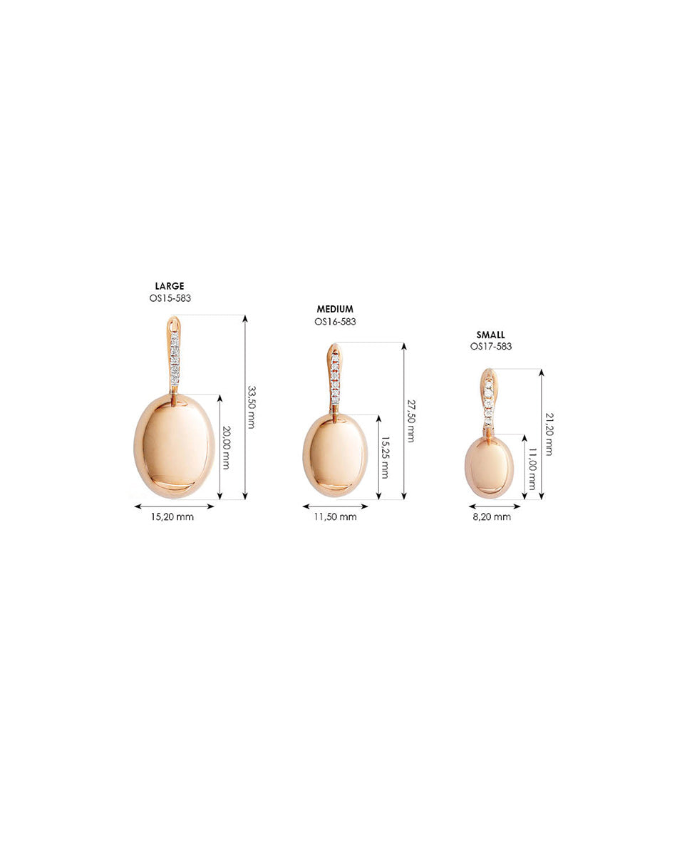 Nanis Orecchini "CILIEGINE" con boules in oro rosa e dettagli di diamanti (g – Nanis Italian Jewels Soddisfazione Garantita