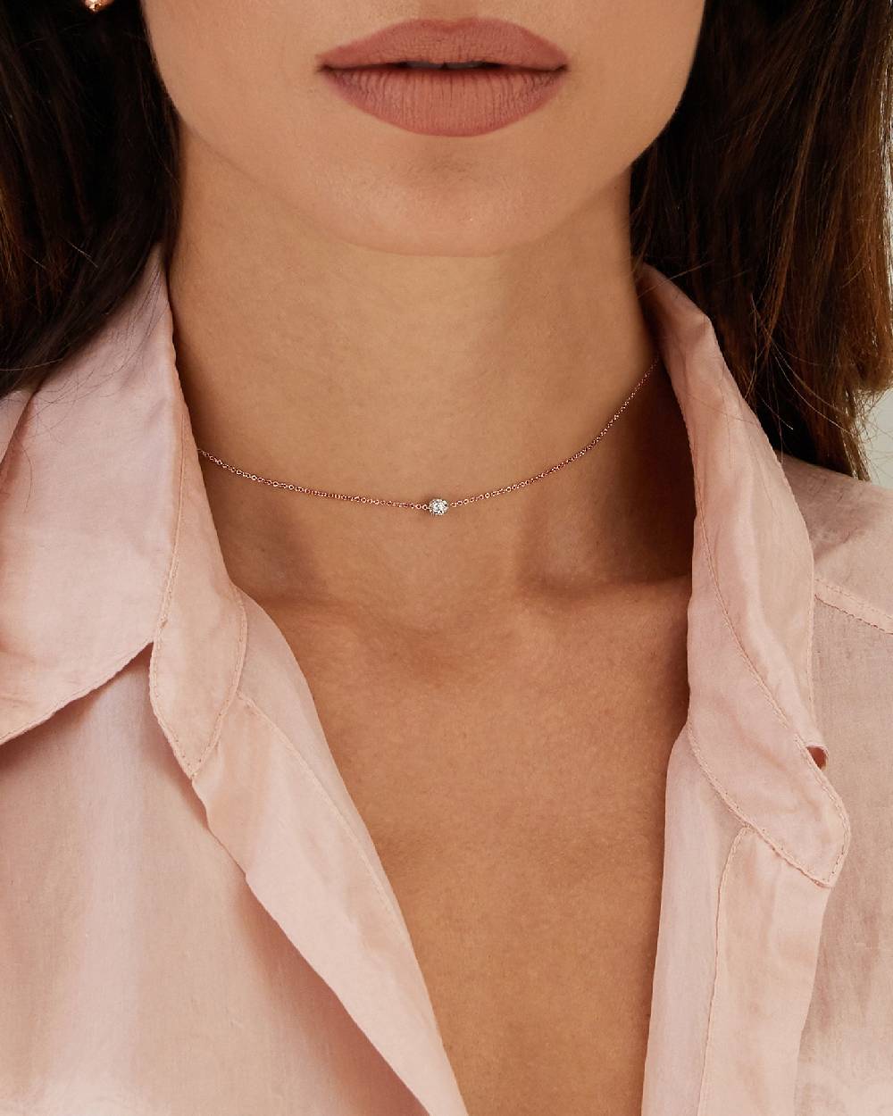 Nanis Collana punto luce "DANCING ÉLITE" in oro rosa e boule in diamanti – Nanis Italian Jewels Fino Al -60%