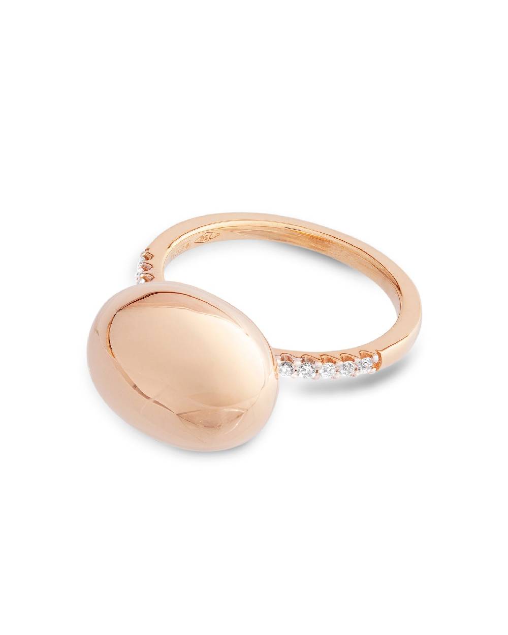 Nanis Anello "DANCING ÉLITE" con boule in oro rosa e pavè di diamanti (medio – Nanis Italian Jewels Sottocosto