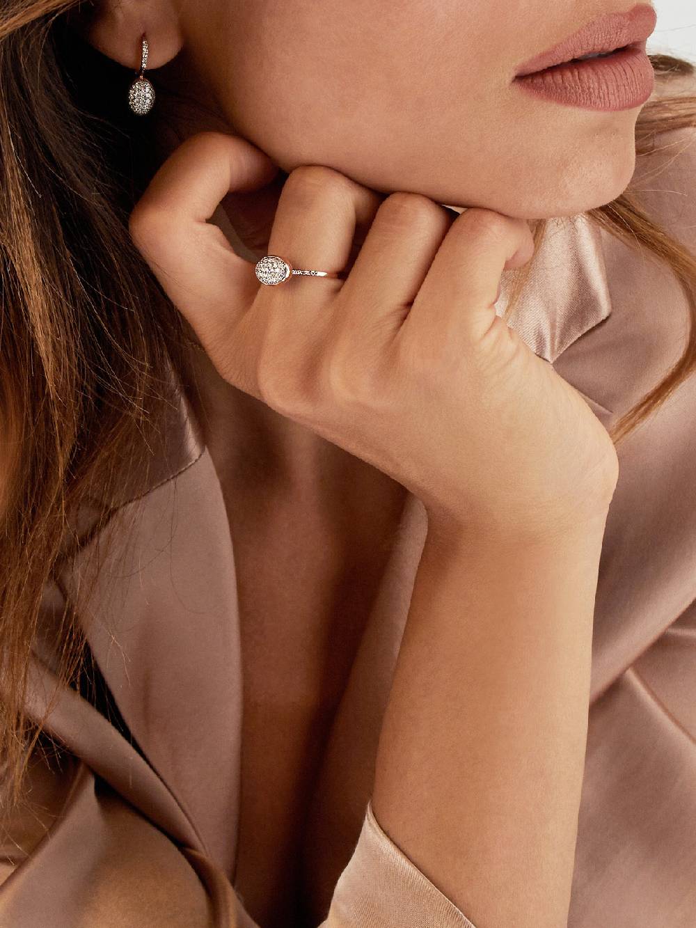 Nanis Anello di fidanzamento "DANCING ÉLITE" romantico in oro rosa e diamant – Nanis Italian Jewels Convenienza