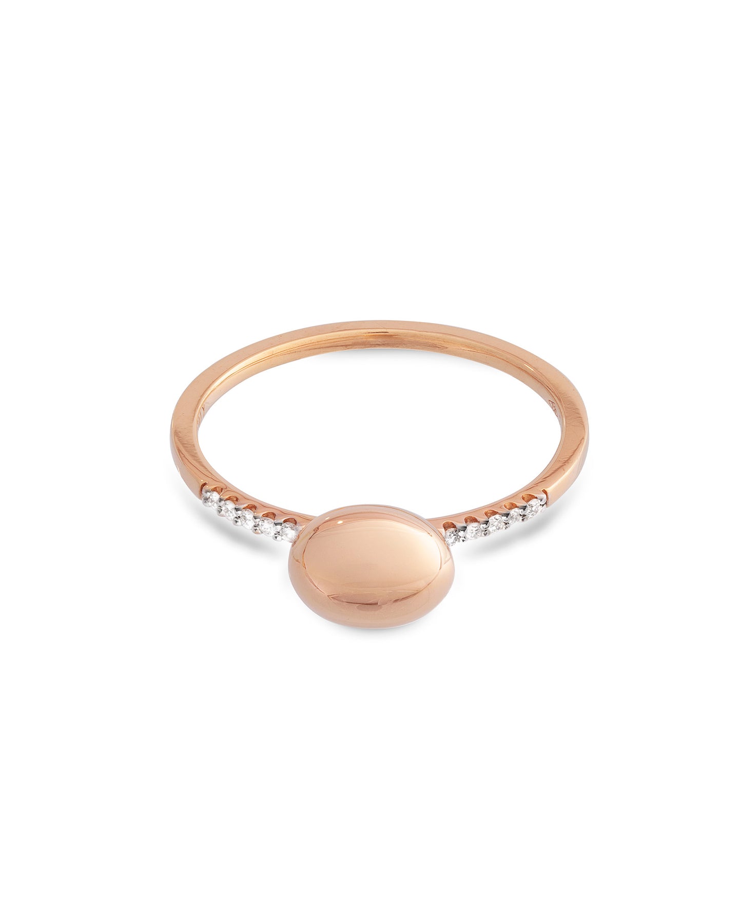 Nanis Anello "DANCING ÉLITE" con boule in oro rosa e diamanti (baby) – Nanis Italian Jewels Novità