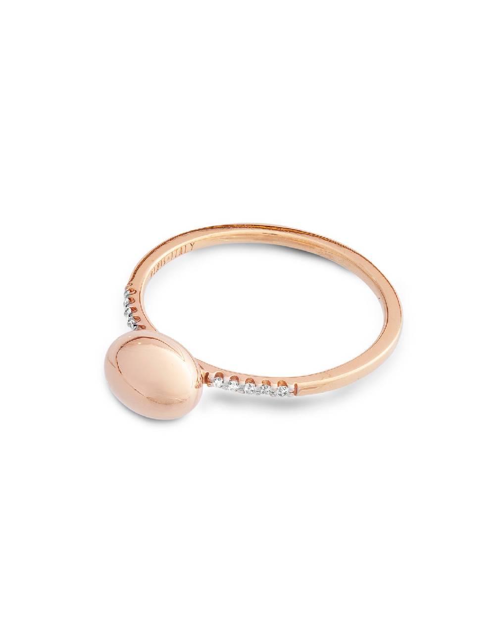 Nanis Anello "DANCING ÉLITE" con boule in oro rosa e diamanti (baby) – Nanis Italian Jewels Novità