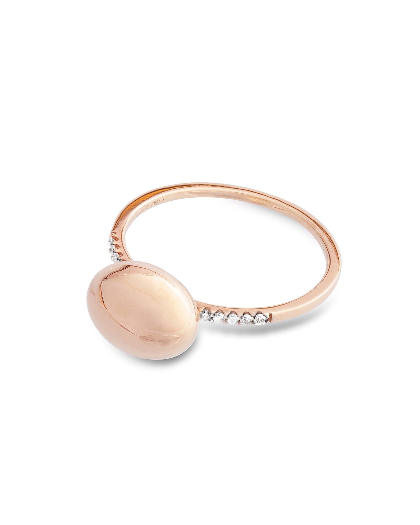 Nanis Anello "DANCING ÉLITE" con boule in oro rosa e pavè di diamanti (picco – Nanis Italian Jewels Sconto