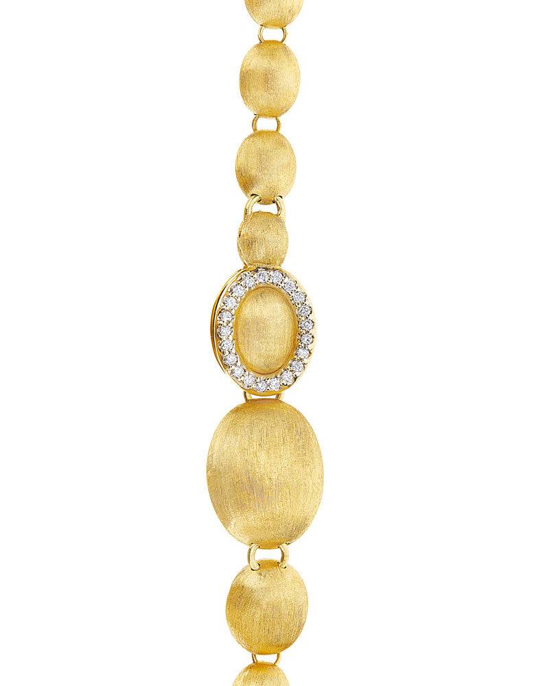 Nanis Bracciale "IVY" con boules grandi in oro e diamanti incise a mano – Nanis Italian Jewels Outlet