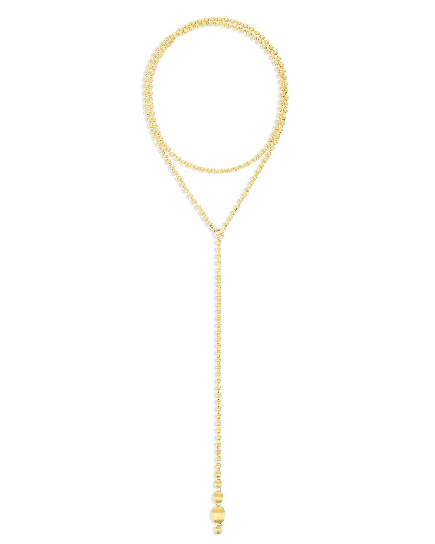 Nanis Collana iconica "IVY slim" convertibile con boules in oro incise a man – Nanis Italian Jewels In Vendita