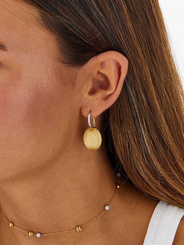 Nanis Orecchino "CILIEGINA" con boule pendente in oro e dettagli di diamanti – Nanis Italian Jewels Hotsell